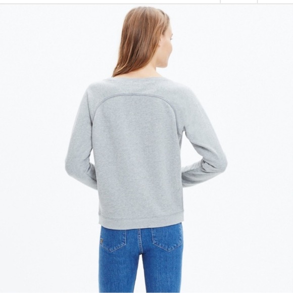 NWOT Madewell Daryl K Crewneck Sweatshirt Women's Small Solid Gray - Picture 4 of 7